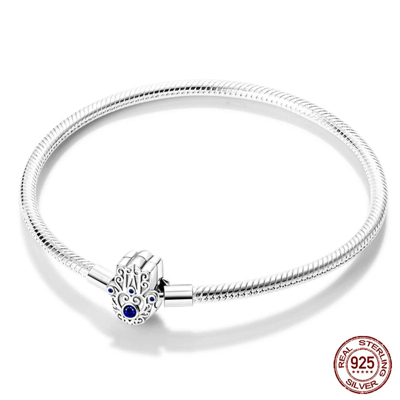 RomiVega 925 Silver Star, Moon & Clover Charm Bracelets