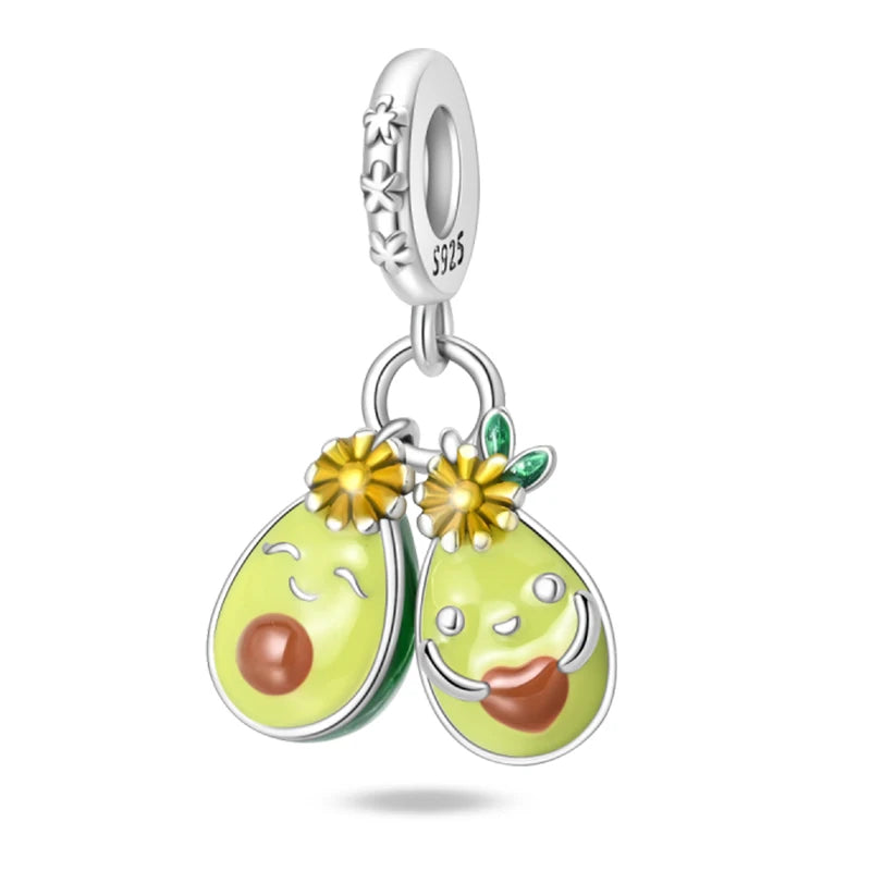 RomiVega 925 Sterling Silver Charms— So Berry Fruity Series Collection