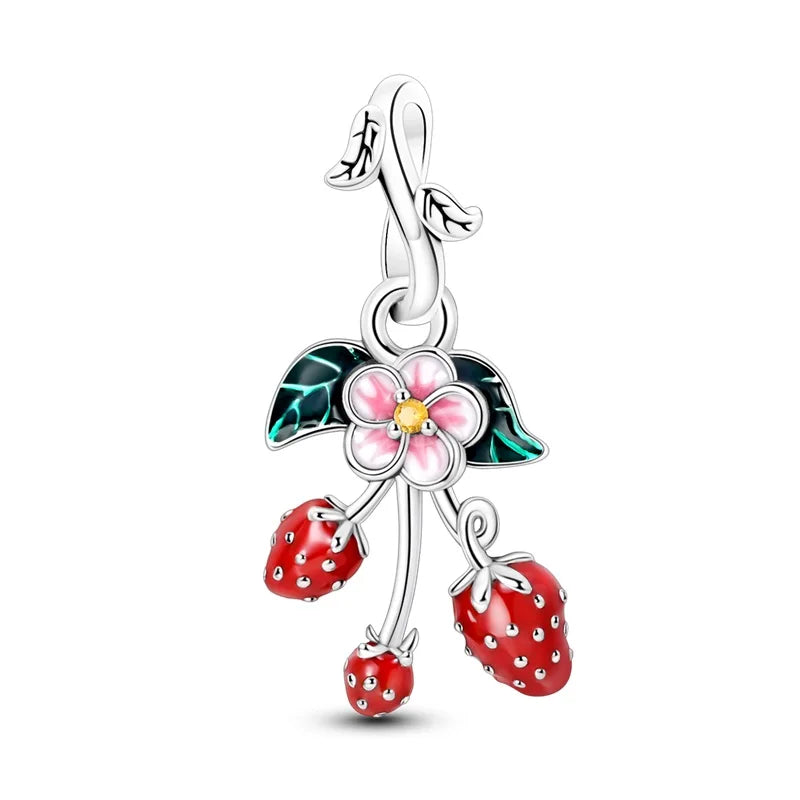 RomiVega 925 Sterling Silver Charms— So Berry Fruity Series Collection