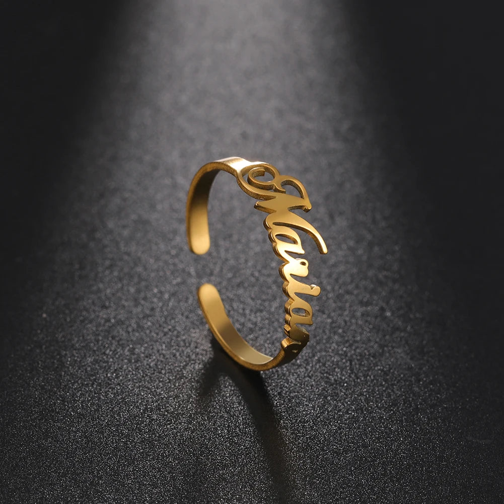 RomiVega Custom Double Name Finger Ring