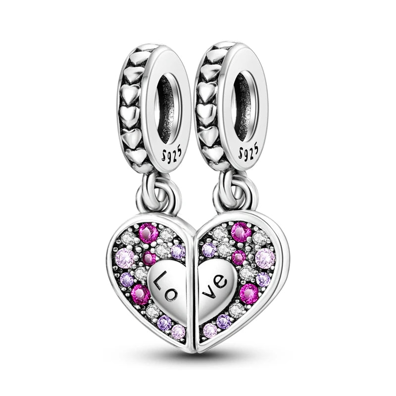 RomiVega 925 Sterling Silver Charms—Mommy & Me Series Collection