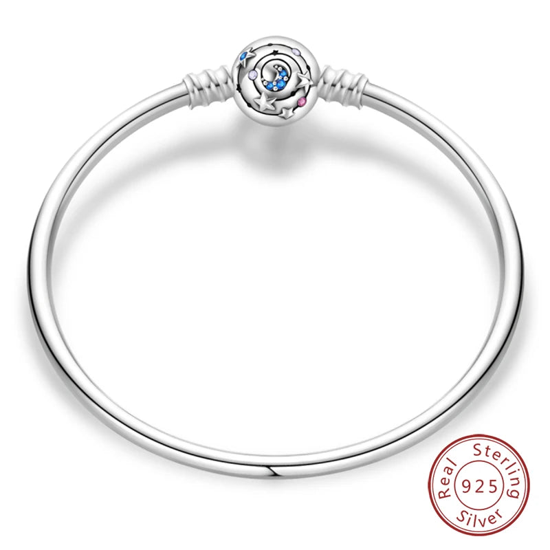 RomiVega 925 Silver Star, Moon & Clover Charm Bracelets