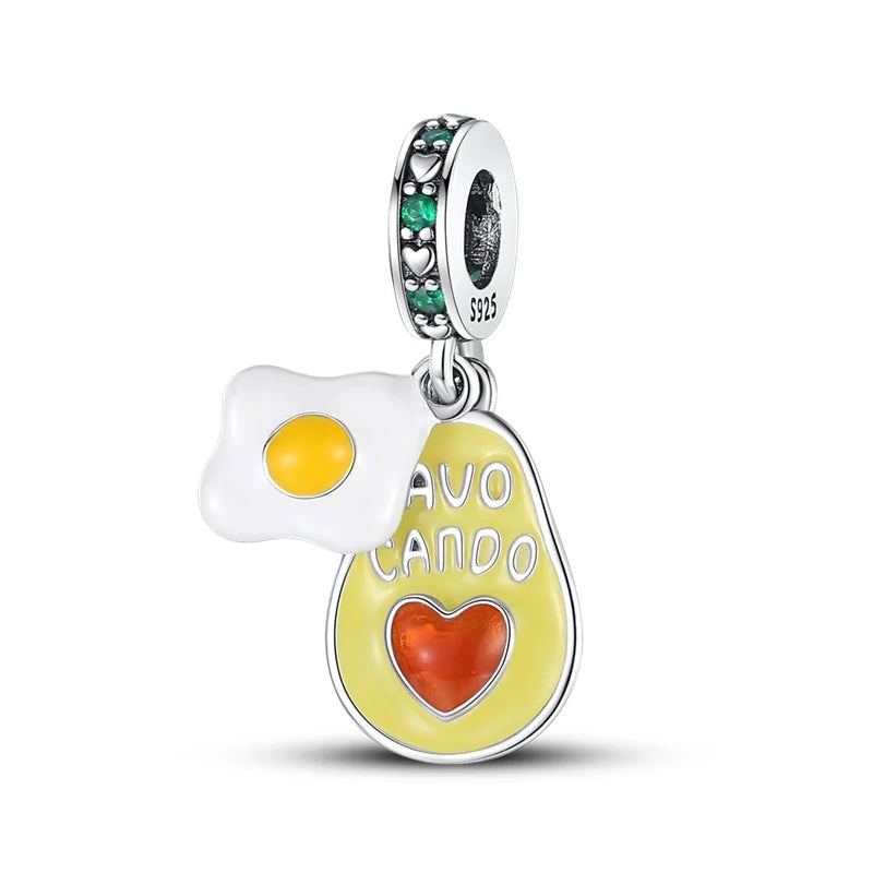 RomiVega 925 Sterling Silver Charms— So Berry Fruity Series Collection