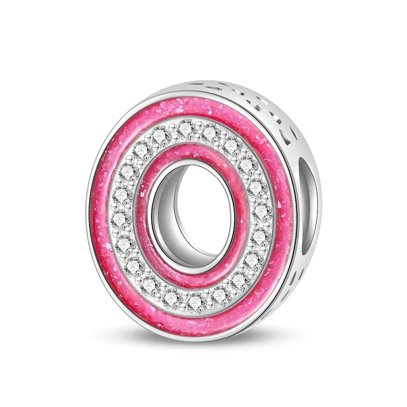 RomiVega 925 Sterling Silver Charms— Barbie-Themed Letter Series Collection