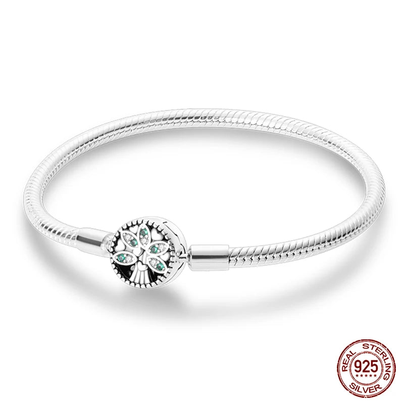 RomiVega 925 Silver Star, Moon & Clover Charm Bracelets