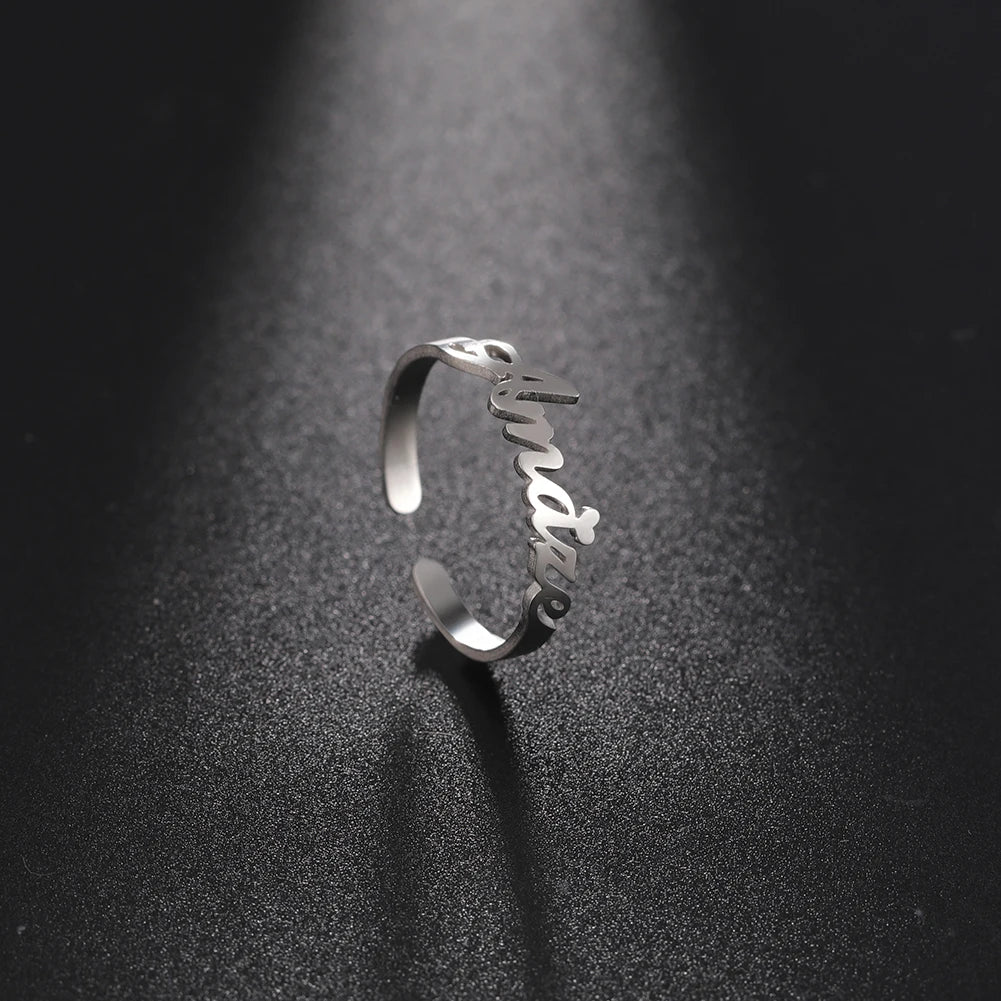 RomiVega Custom Double Name Finger Ring