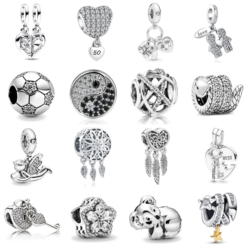 RomiVega 925 Sterling Silver Charms—White Series Collection