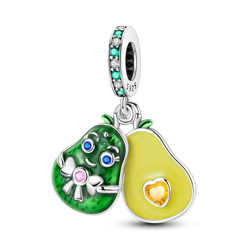 RomiVega 925 Sterling Silver Charms— So Berry Fruity Series Collection