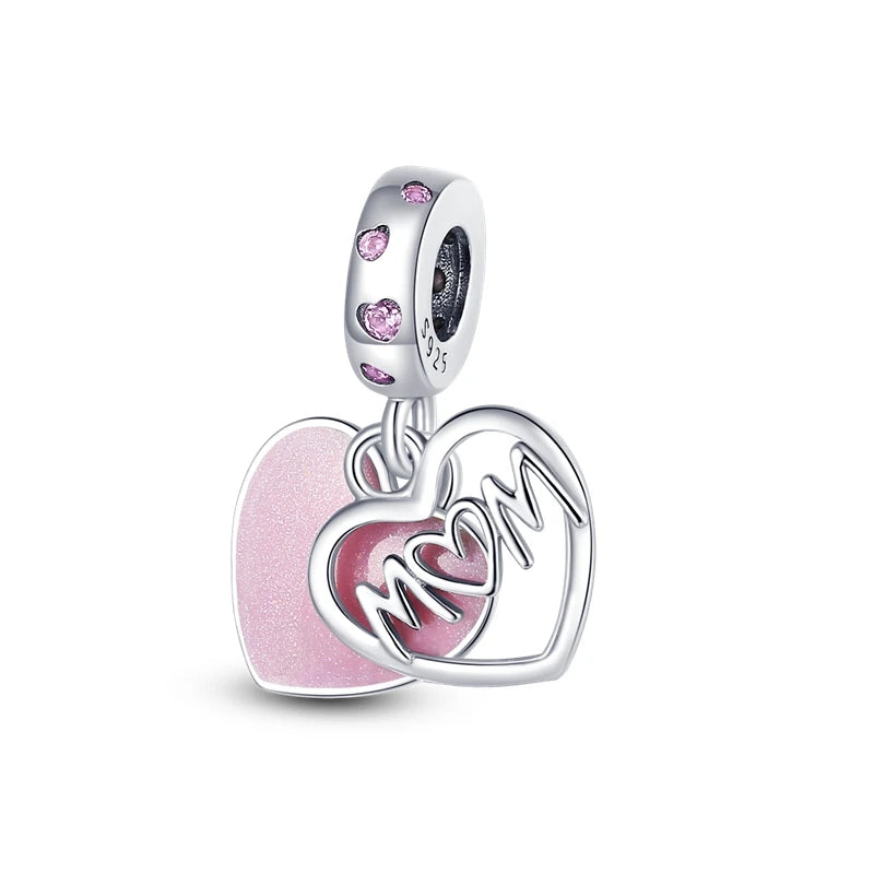 RomiVega 925 Sterling Silver Charms—Mommy & Me Series Collection