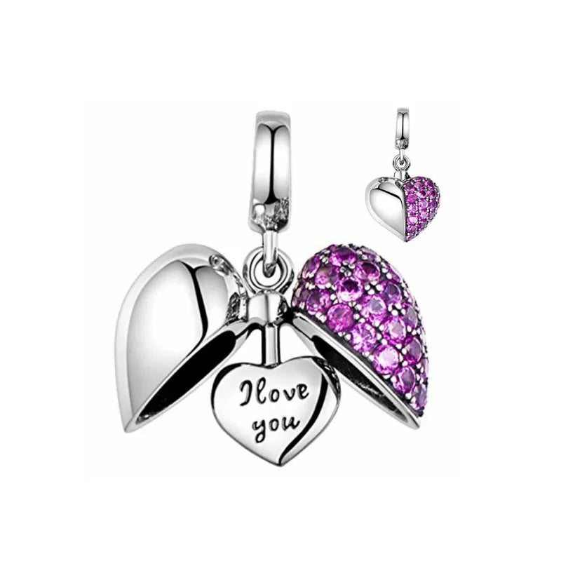 RomiVega 925 Sterling Silver Charms—Mommy & Me Series Collection