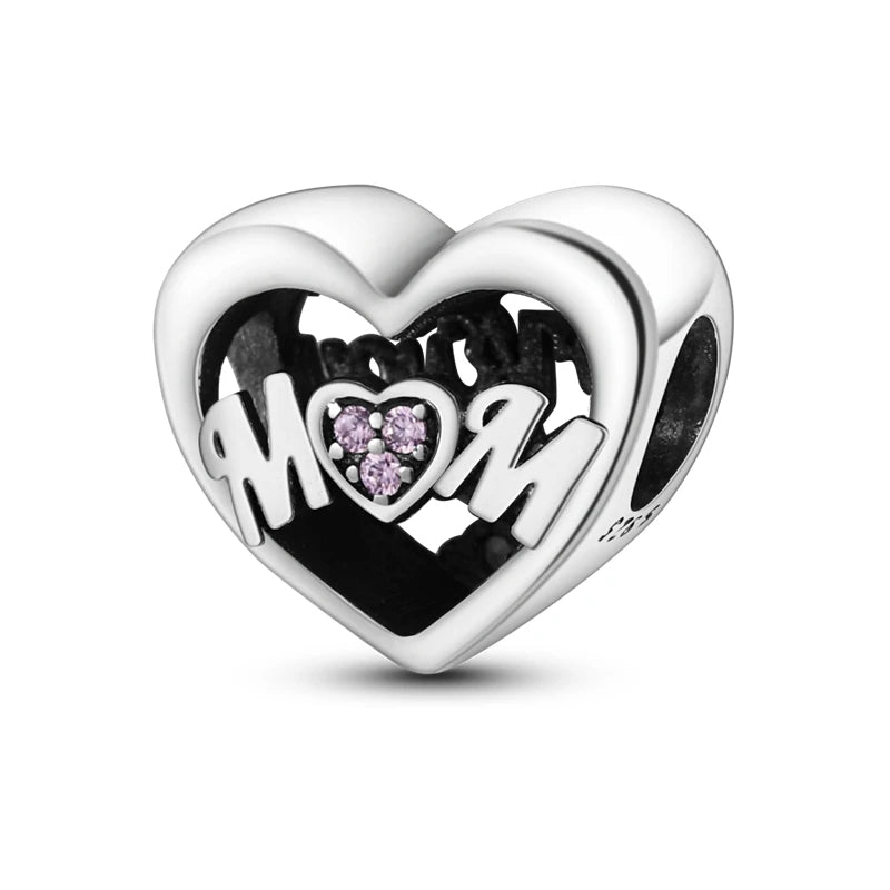 RomiVega 925 Sterling Silver Charms—Mommy & Me Series Collection