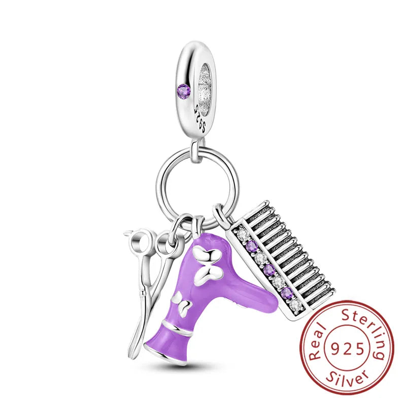 RomiVega 925 Sterling Silver Charms— Hobby Series Collection