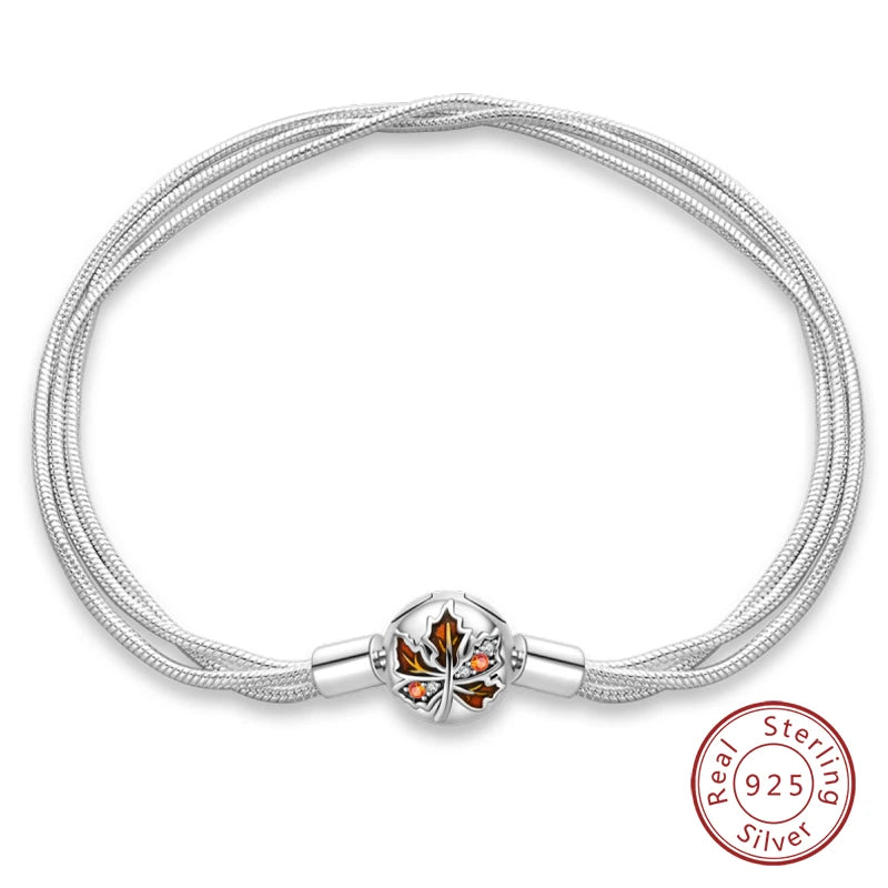 RomiVega 925 Silver Star, Moon & Clover Charm Bracelets