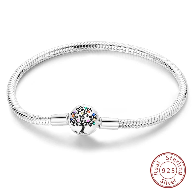 RomiVega 925 Silver Star, Moon & Clover Charm Bracelets