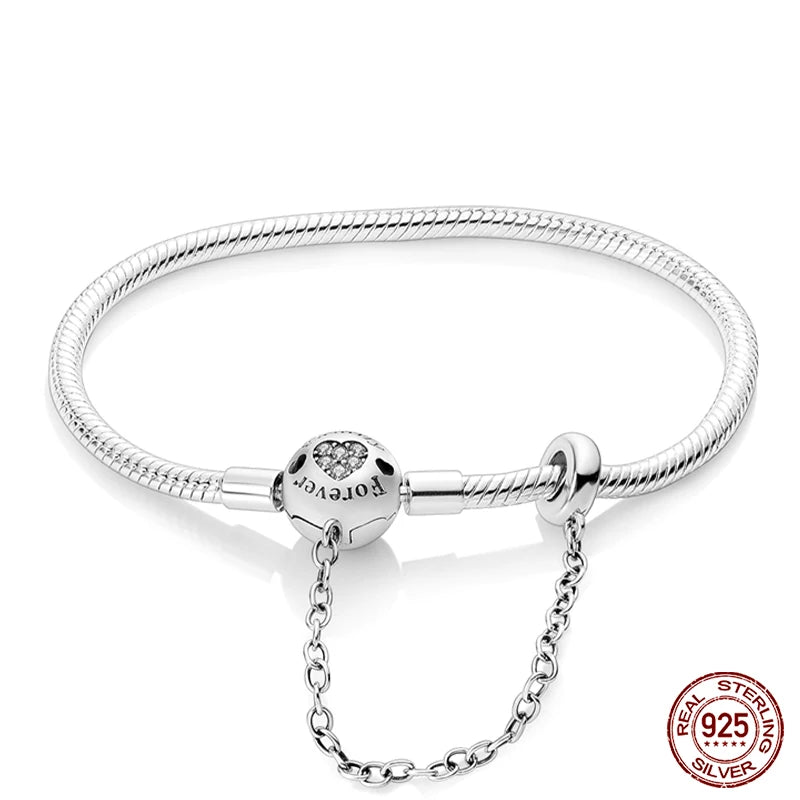 RomiVega 925 Silver Star, Moon & Clover Charm Bracelets
