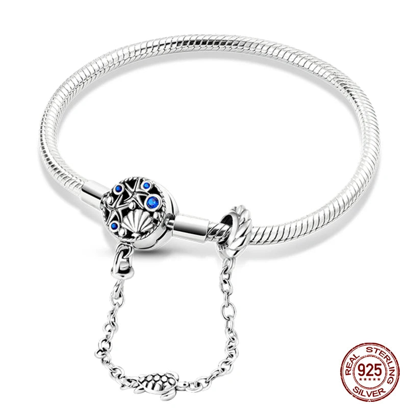 RomiVega 925 Silver Star, Moon & Clover Charm Bracelets