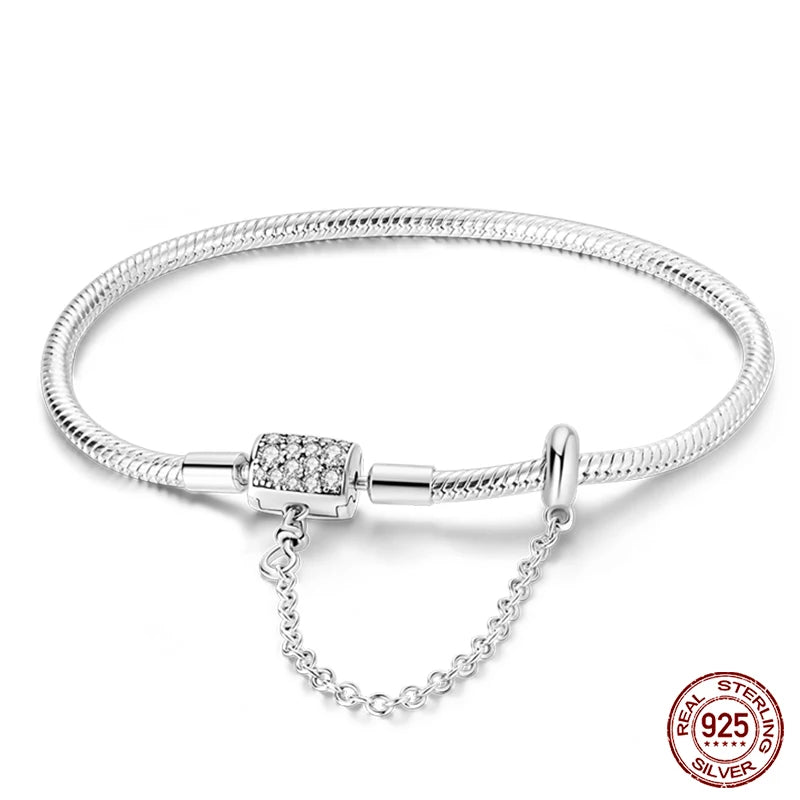 RomiVega 925 Silver Star, Moon & Clover Charm Bracelets