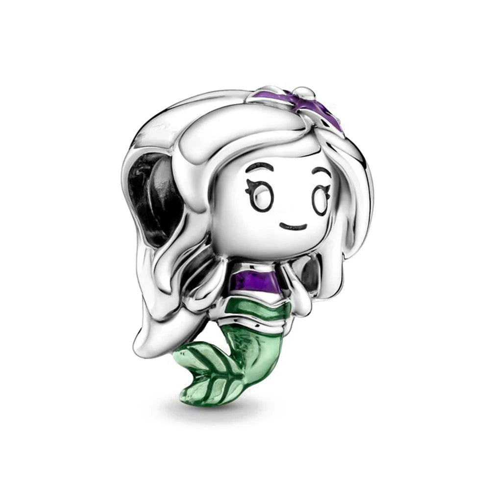 RomiVega 925 Sterling Silver Charms— Mermaid Princess Series Collection