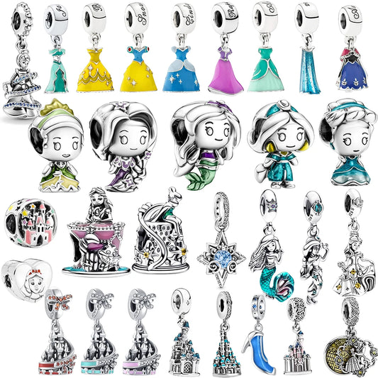 RomiVega 925 Sterling Silver Charms— Mermaid Princess Series Collection