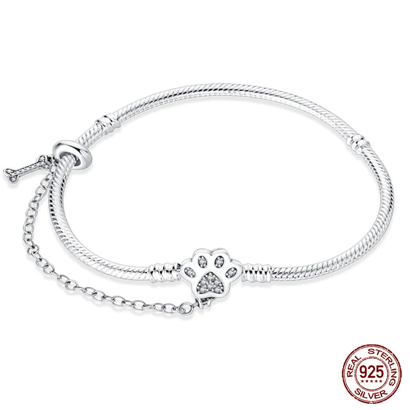 RomiVega 925 Silver Star, Moon & Clover Charm Bracelets