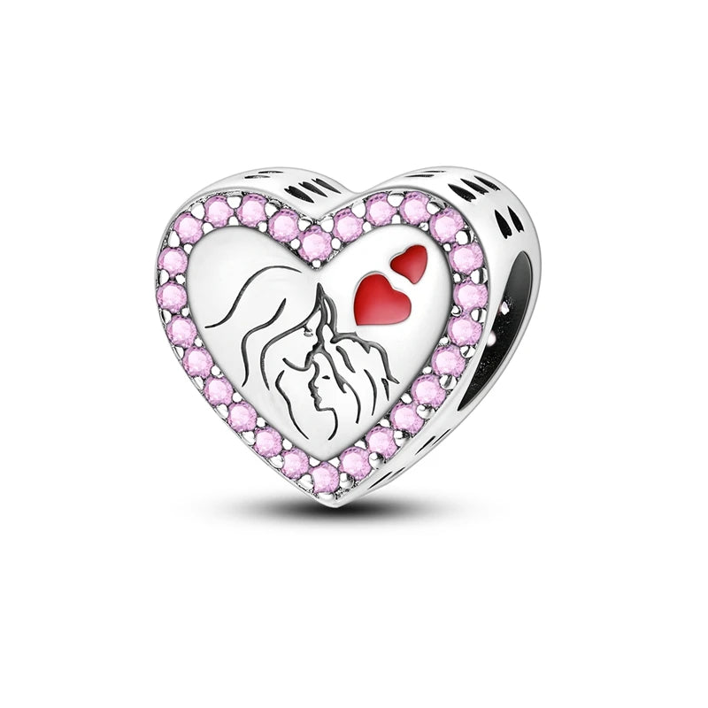 RomiVega 925 Sterling Silver Charms—Mommy & Me Series Collection