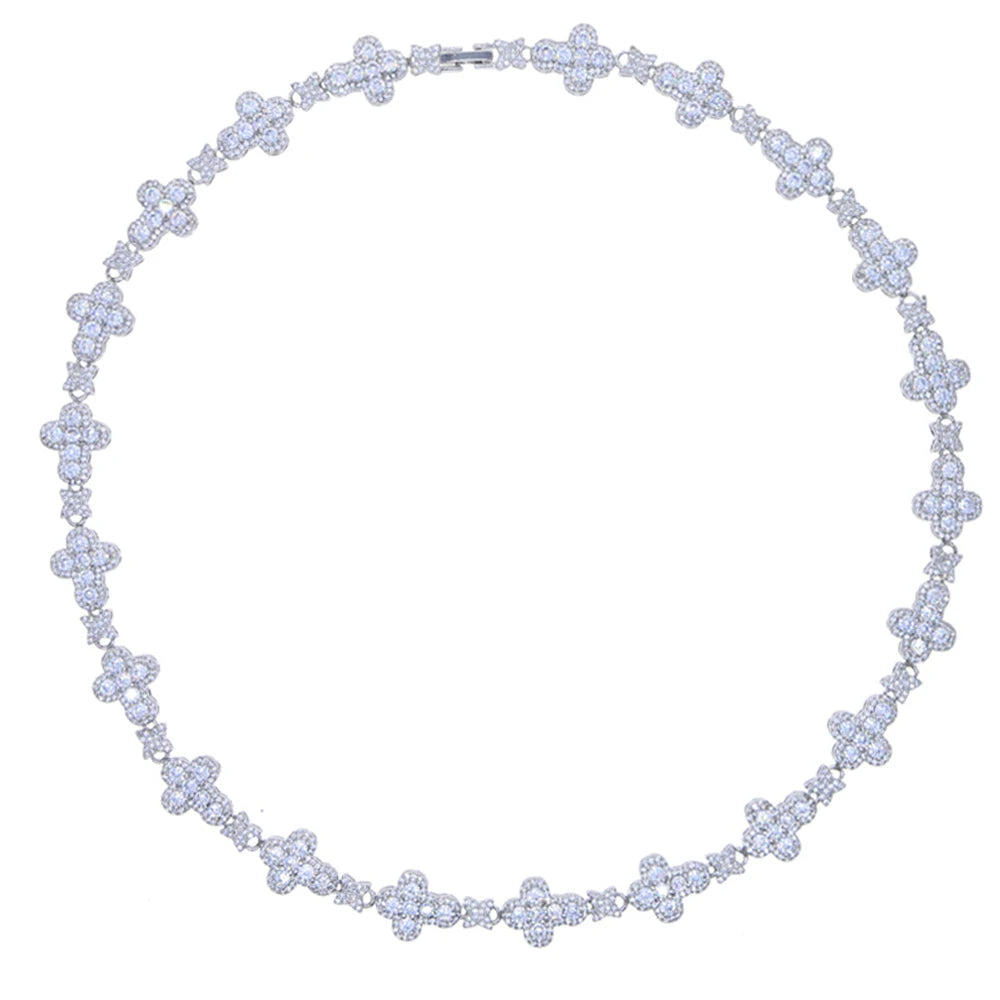 RomiVega Iced Out Cross Necklace
