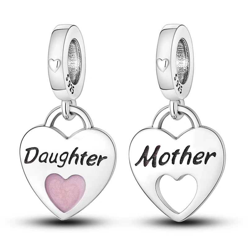 RomiVega 925 Sterling Silver Charms—Mommy & Me Series Collection