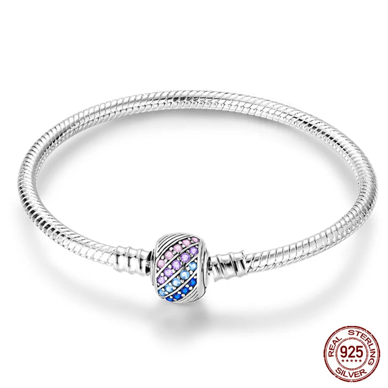 RomiVega 925 Silver Star, Moon & Clover Charm Bracelets