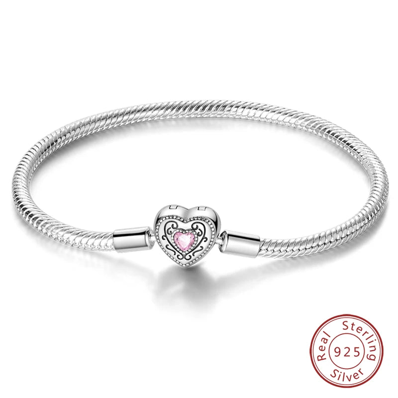 RomiVega 925 Silver Star, Moon & Clover Charm Bracelets