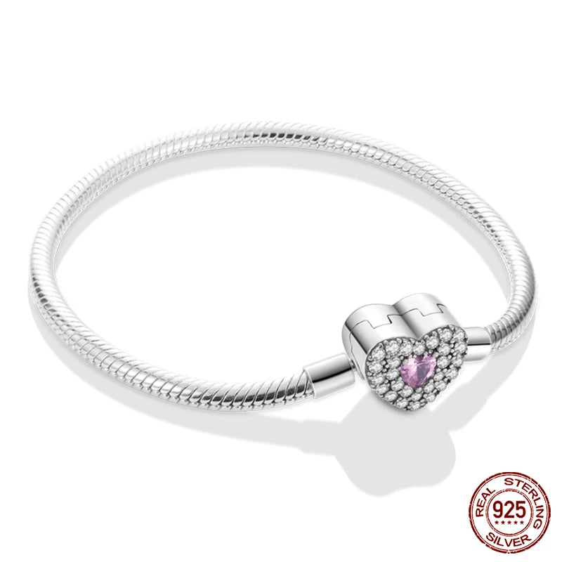 RomiVega 925 Silver Star, Moon & Clover Charm Bracelets