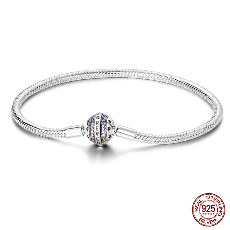 RomiVega 925 Silver Star, Moon & Clover Charm Bracelets