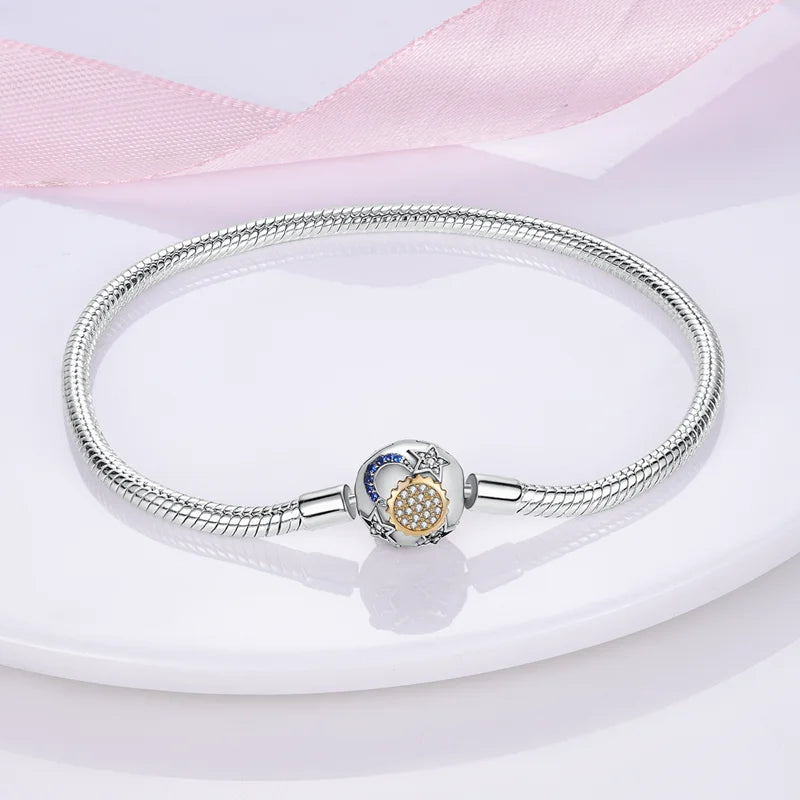 RomiVega 925 Silver Star, Moon & Clover Charm Bracelets