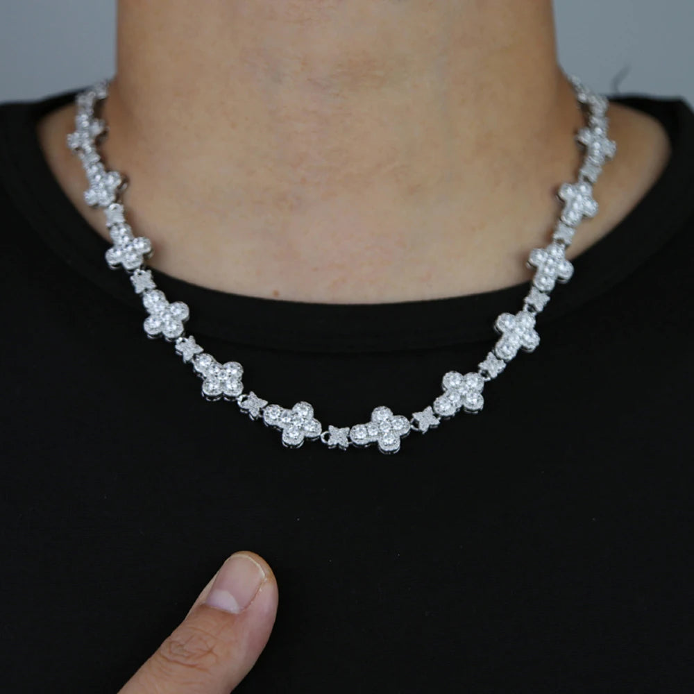 RomiVega Iced Out Cross Necklace