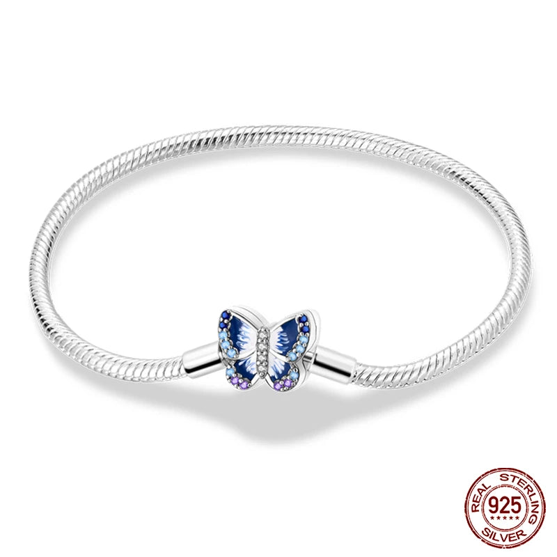 RomiVega 925 Silver Star, Moon & Clover Charm Bracelets