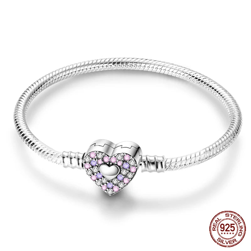 RomiVega 925 Silver Star, Moon & Clover Charm Bracelets