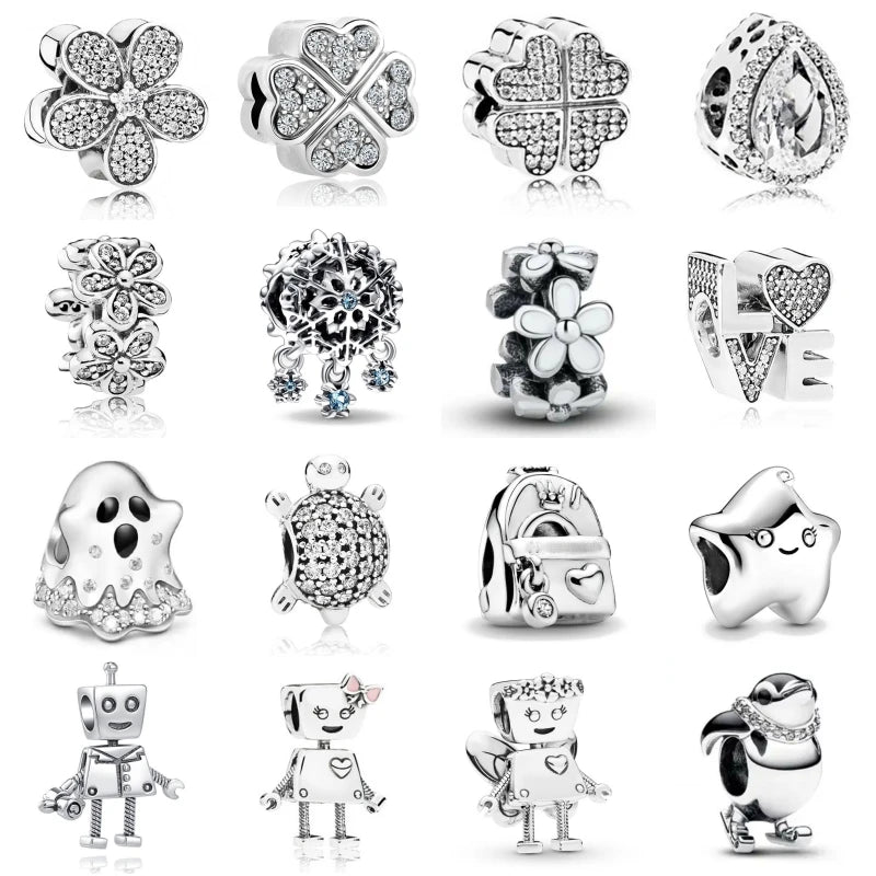RomiVega 925 Sterling Silver Charms—White Series Collection