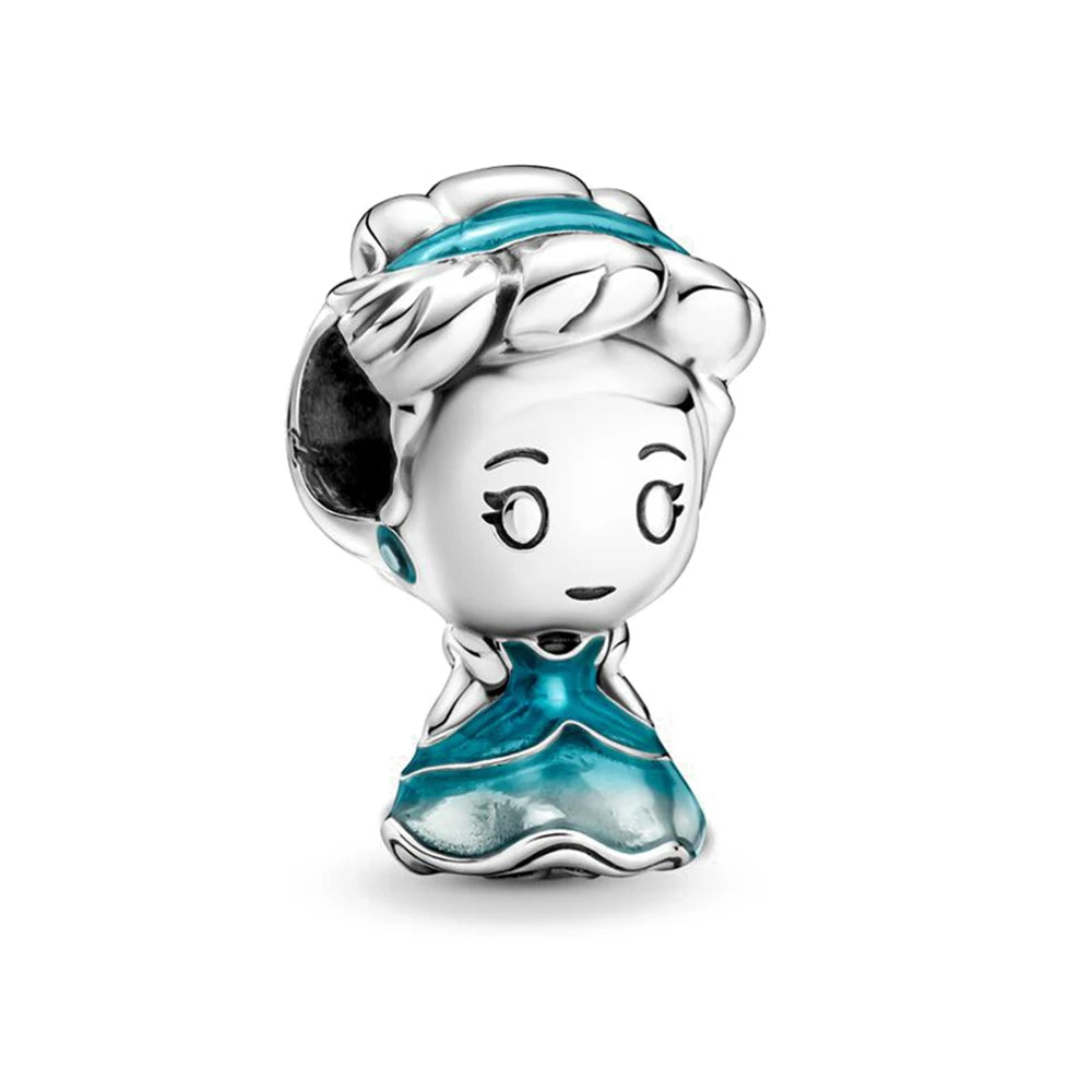 RomiVega 925 Sterling Silver Charms— Mermaid Princess Series Collection