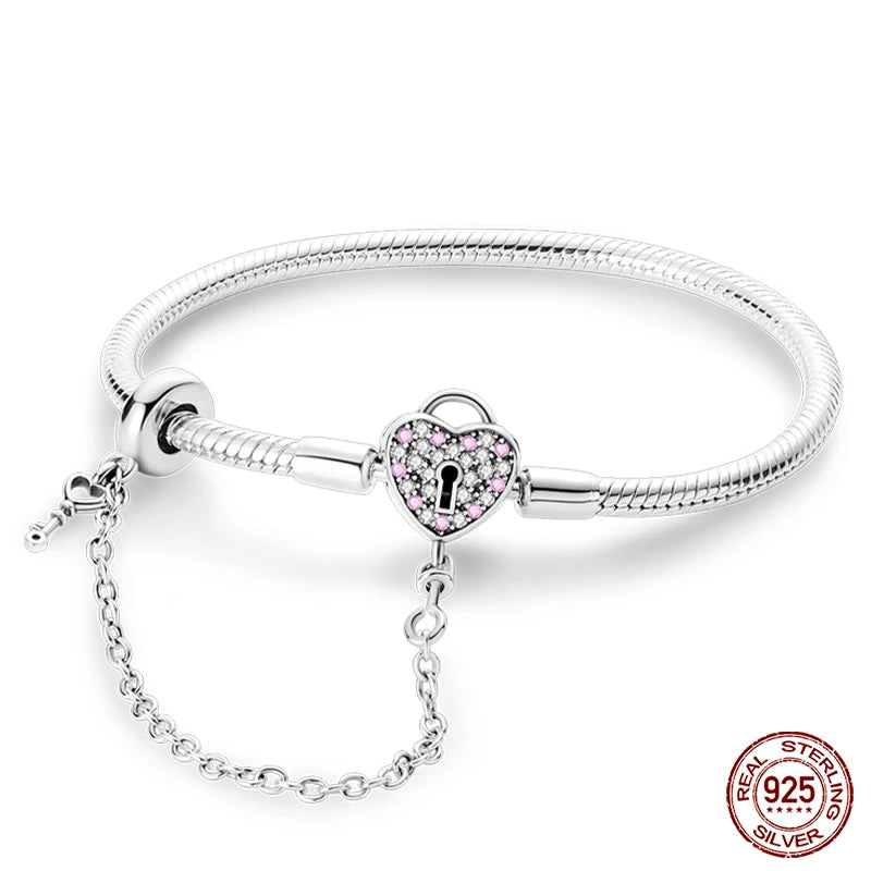 RomiVega 925 Silver Star, Moon & Clover Charm Bracelets