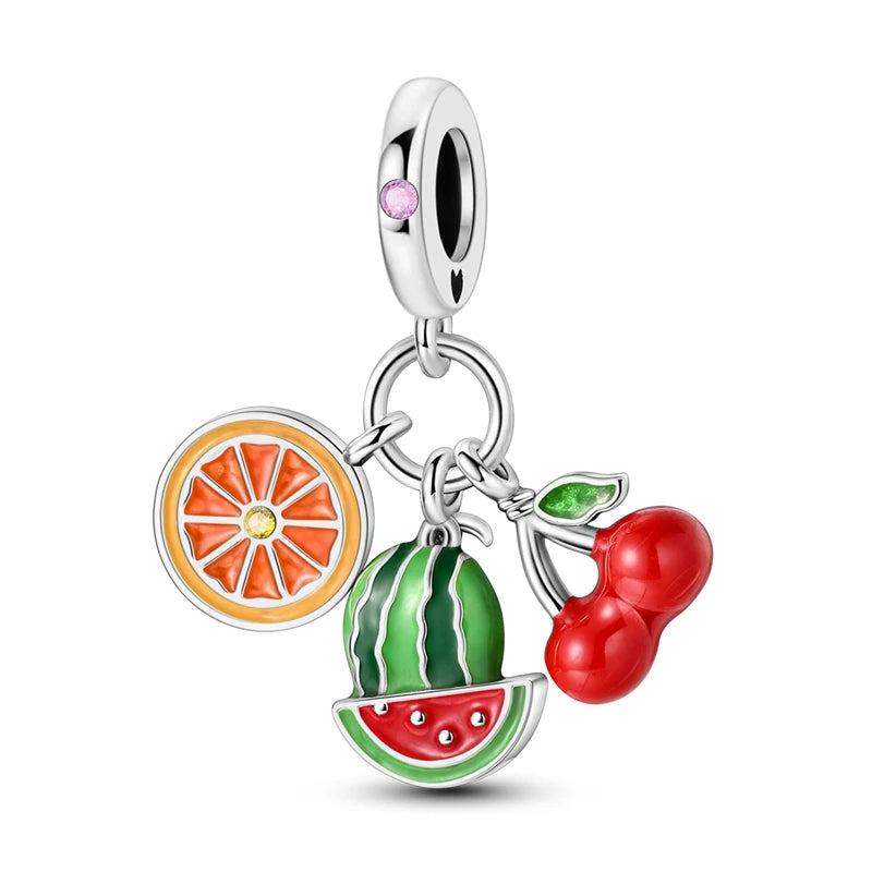 RomiVega 925 Sterling Silver Charms— So Berry Fruity Series Collection