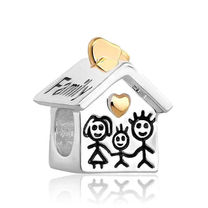 RomiVega 925 Sterling Silver Charms—Mommy & Me Series Collection
