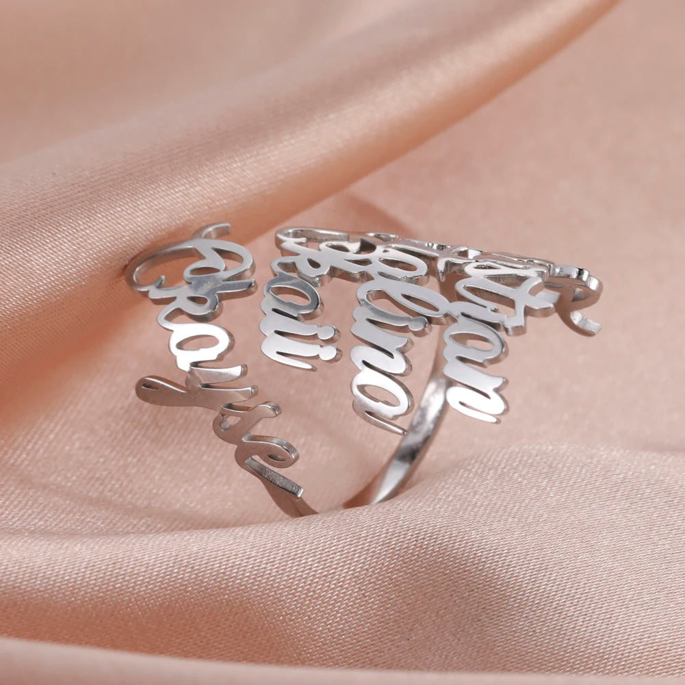 RomiVega Custom Double Name Finger Ring