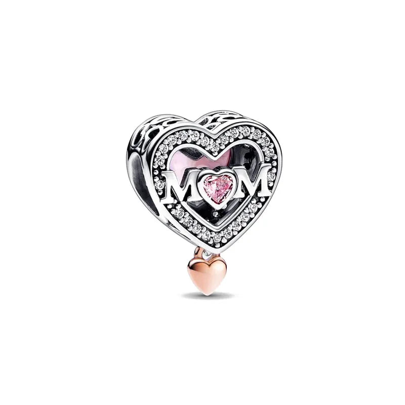 RomiVega 925 Sterling Silver Charms—Mommy & Me Series Collection