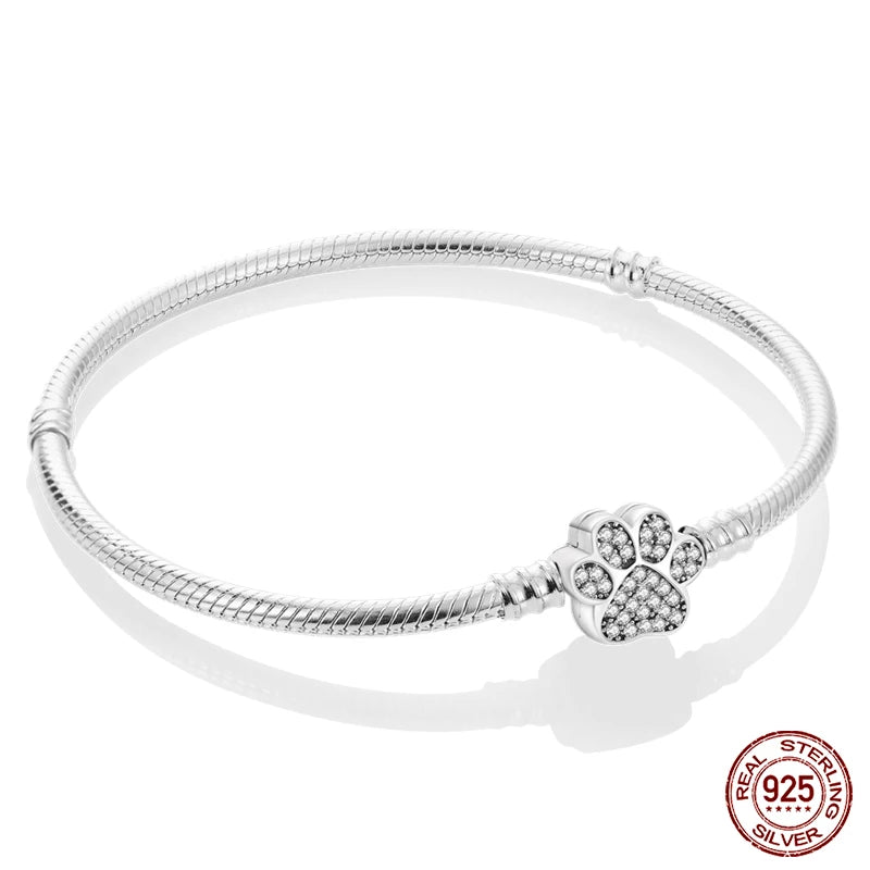 RomiVega 925 Silver Star, Moon & Clover Charm Bracelets