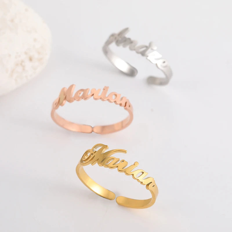 RomiVega Custom Double Name Finger Ring