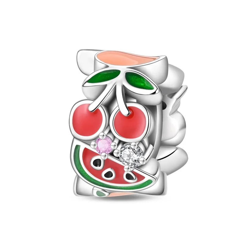 RomiVega 925 Sterling Silver Charms— So Berry Fruity Series Collection