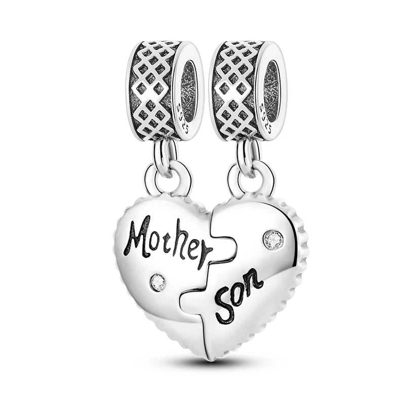 RomiVega 925 Sterling Silver Charms—Mommy & Me Series Collection