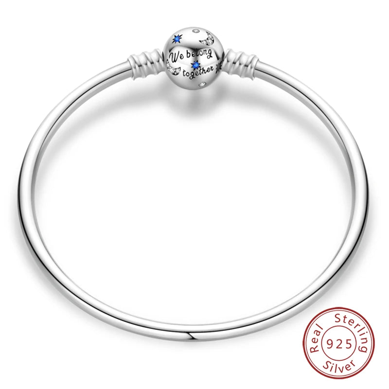 RomiVega 925 Silver Star, Moon & Clover Charm Bracelets