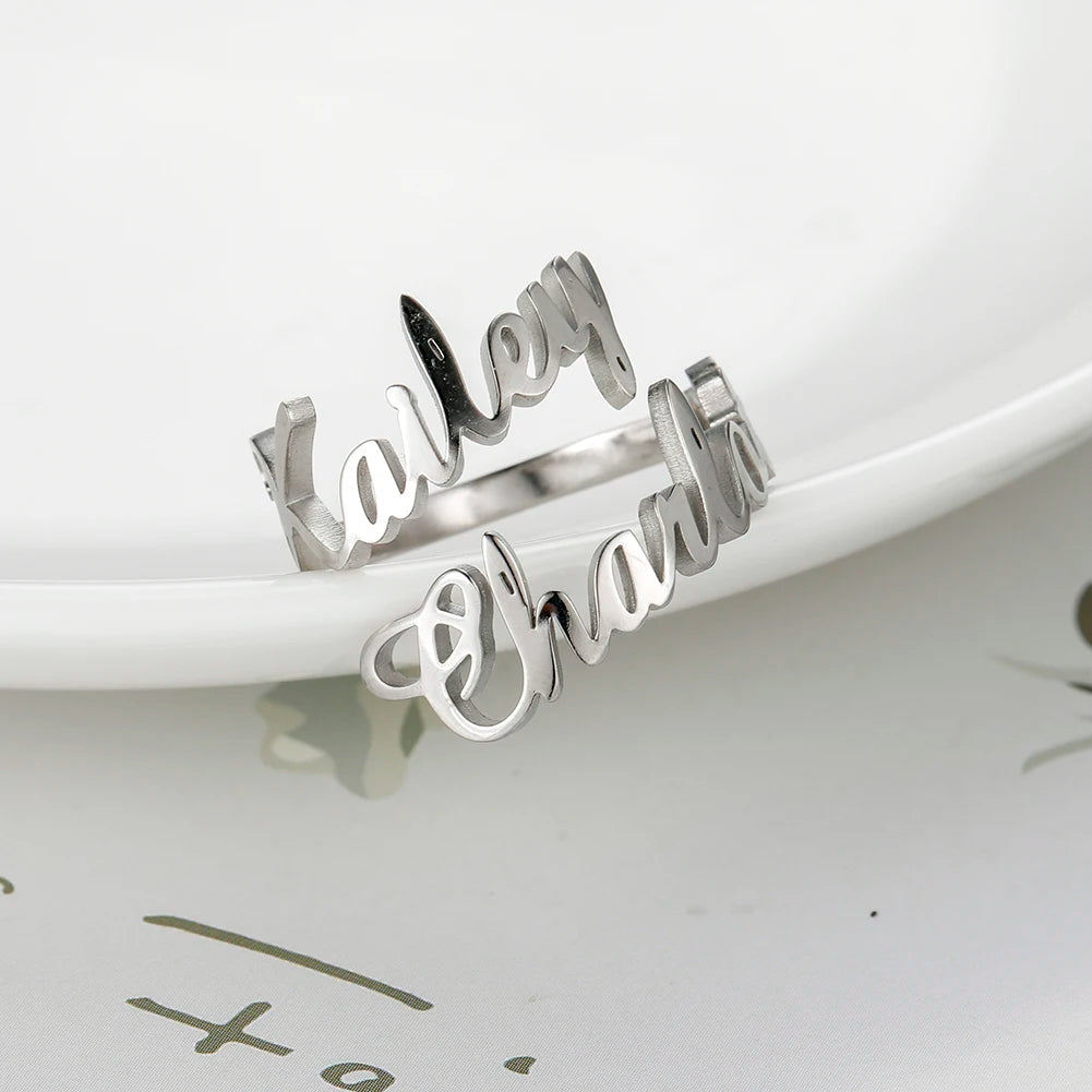 RomiVega Custom Double Name Finger Ring