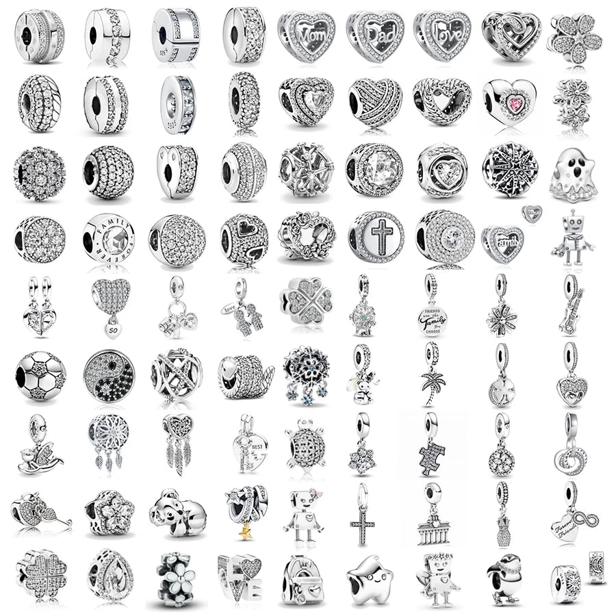RomiVega 925 Sterling Silver Charms—White Series Collection