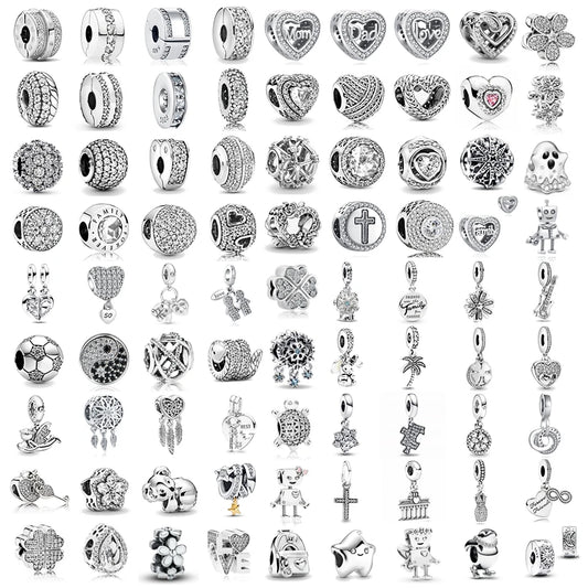 RomiVega 925 Sterling Silver Charms—White Series Collection